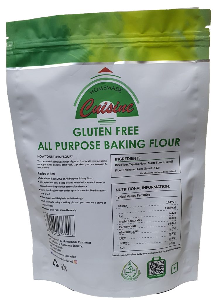 Gluten Free All Purpose Baking Flour 1 KG (for Roti) - Homemade Cuisine