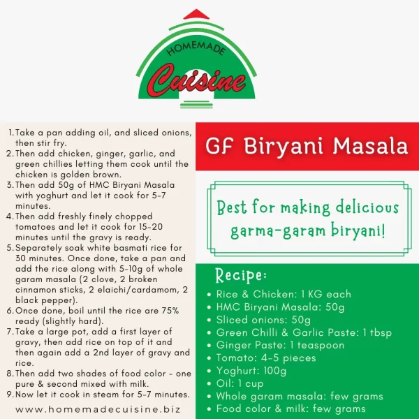 Gluten Free Biryani Masala Recipe