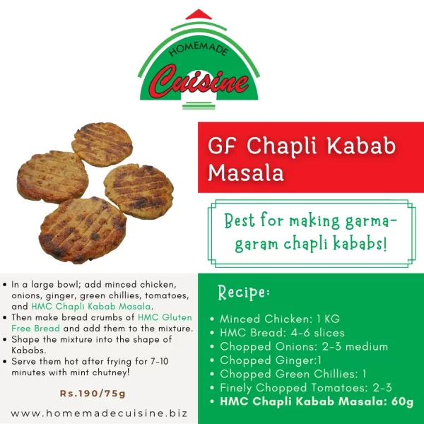 Gluten Free Chapli Kabab Masala Recipe