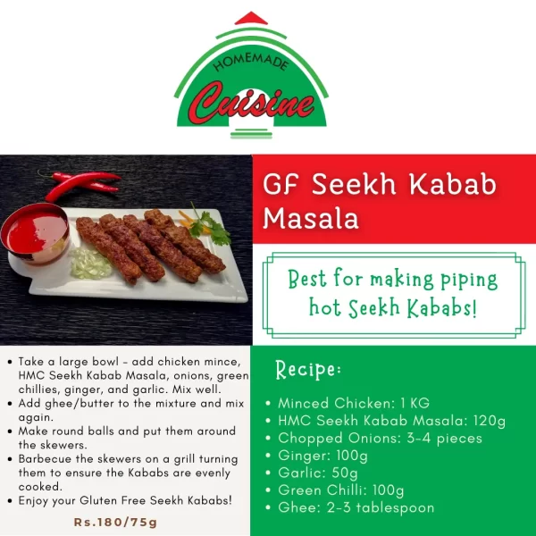 Gluten Free Seekh Kabab Masala Recipe