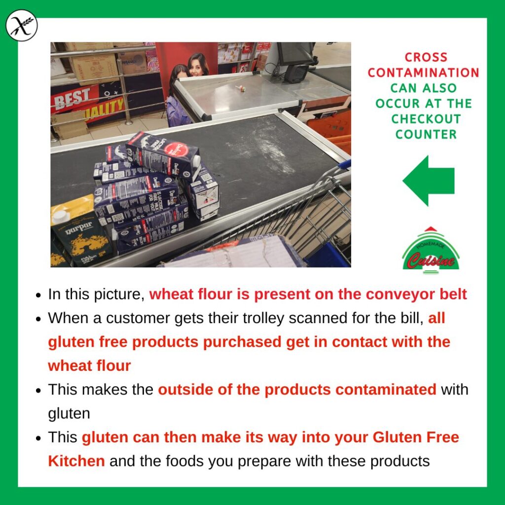 Gluten Cross Contamination on Conveyor Belt Example