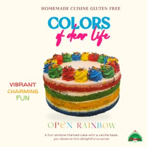 Gluten Free Open Rainbow Cake